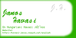 janos havasi business card